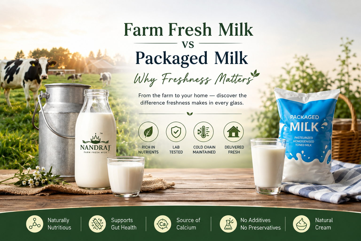 Farm Fresh Milk vs Packaged Milk — Why Freshness Matters